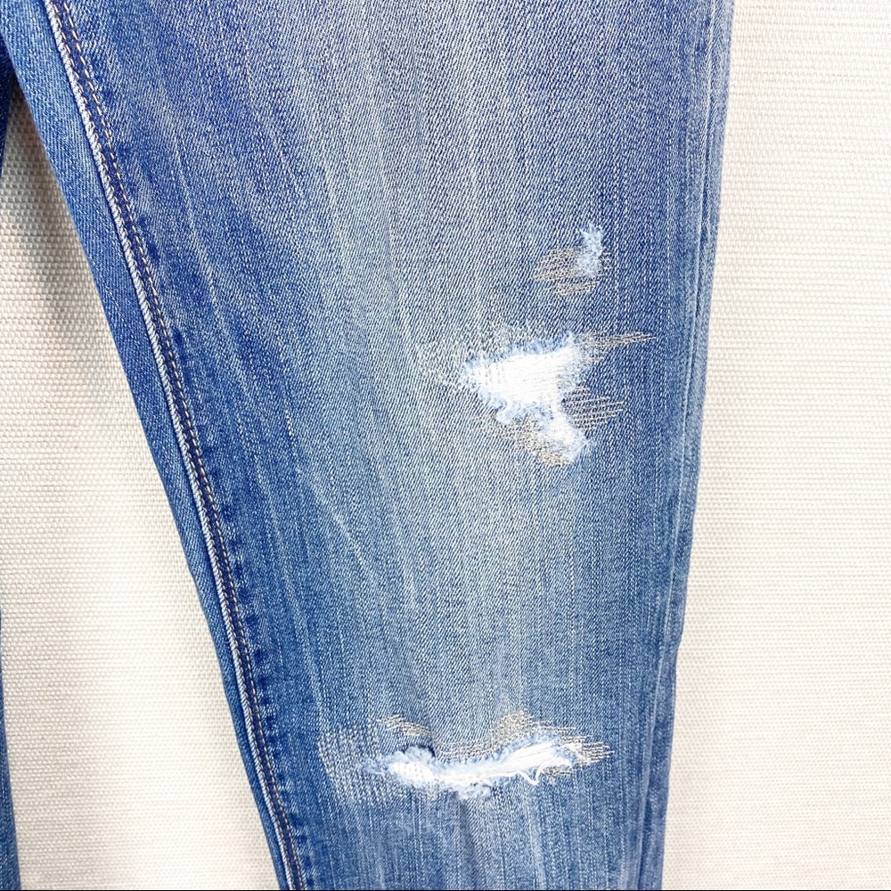WHBM Skinny Leg Distressed Mid Rise Jeans - Picture 3 of 8